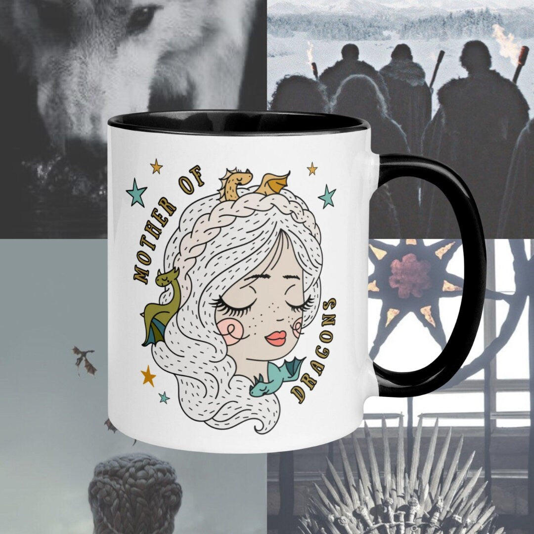 Dragons mother Thrones Mug | Danny Coffee Cup | Fantasy Drinkware | Bookish Dragon Mug | Gift for Reader