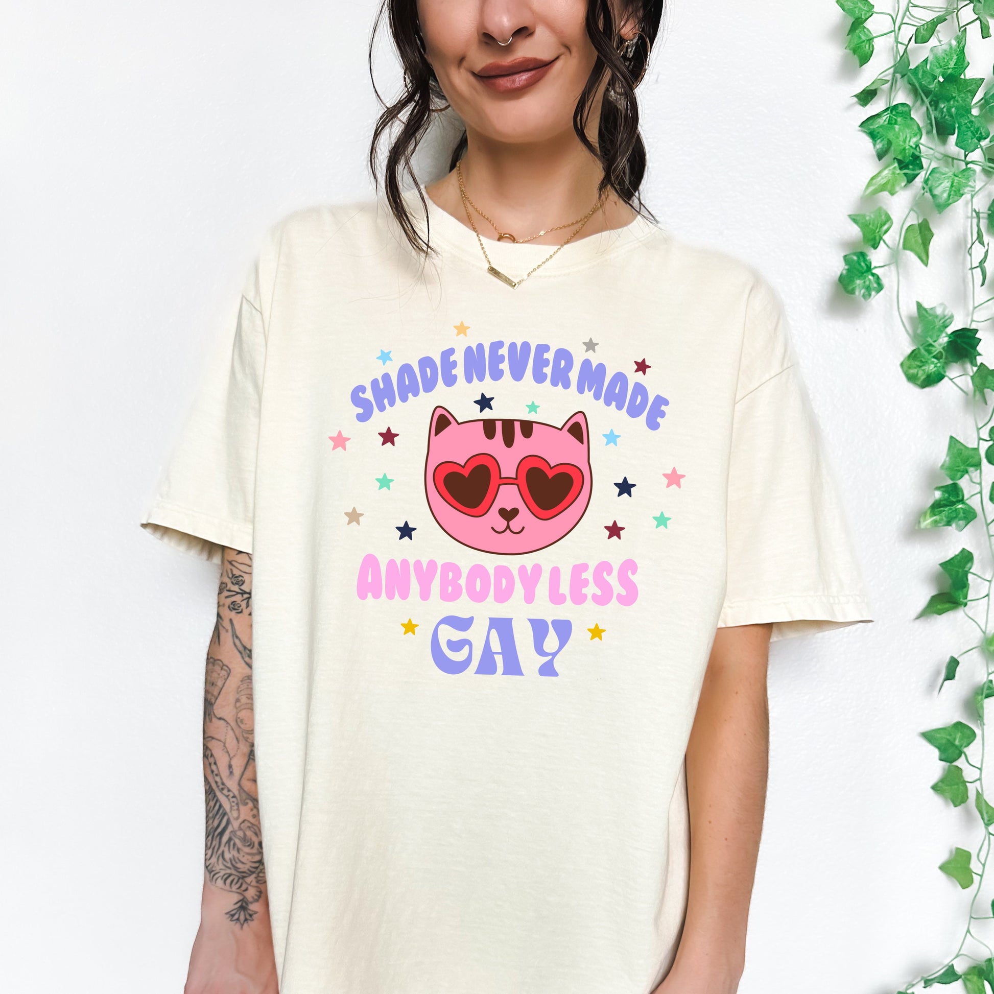 Shade never made anyone less gay shirt| Pride Tshirt | ts lover era | you need to cal down | LGBTQ plus