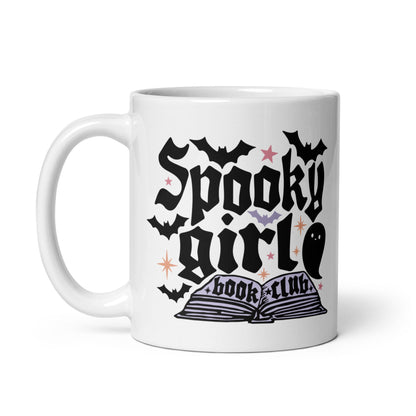 Spooky Girl Book Club Mug | Scary Stories Bookworm Gift | Spooky Reading Cup | Fall Halloween Bookish Coffee Cup