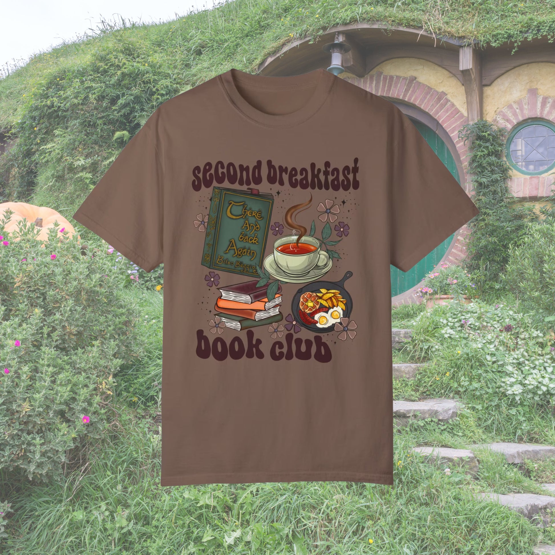 Second Breakfast Book Club Tshirt | Hobbit Shirt | Cottage Core Bookish Merch | Frodo and Sam | LOTR Gifts | Fantasty Book Lover | Reader