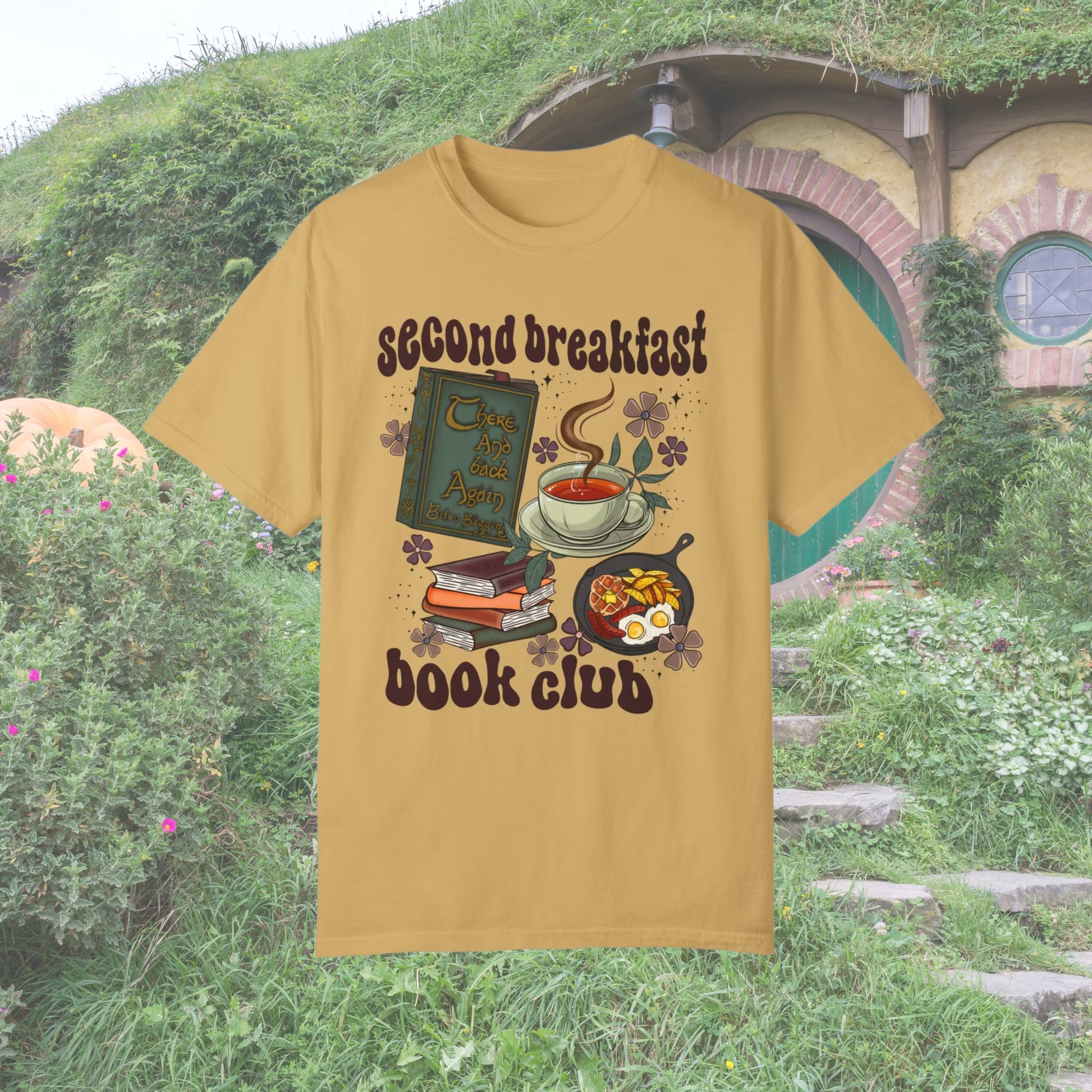 Second Breakfast Book Club Tshirt | Hobbit Shirt | Cottage Core Bookish Merch | Frodo and Sam | LOTR Gifts | Fantasty Book Lover | Reader