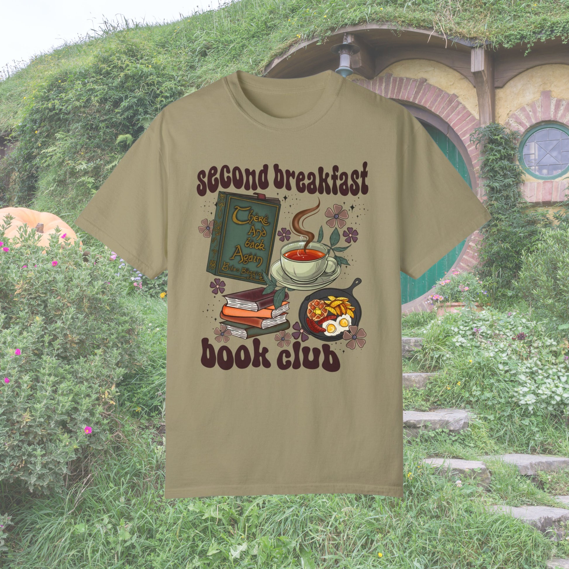 Second Breakfast Book Club Tshirt | Hobbit Shirt | Cottage Core Bookish Merch | Frodo and Sam | LOTR Gifts | Fantasty Book Lover | Reader