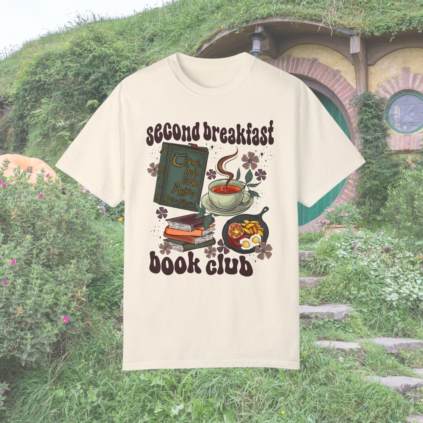 Second Breakfast Book Club Tshirt | Hobbit Shirt | Cottage Core Bookish Merch | Frodo and Sam | LOTR Gifts | Fantasty Book Lover | Reader