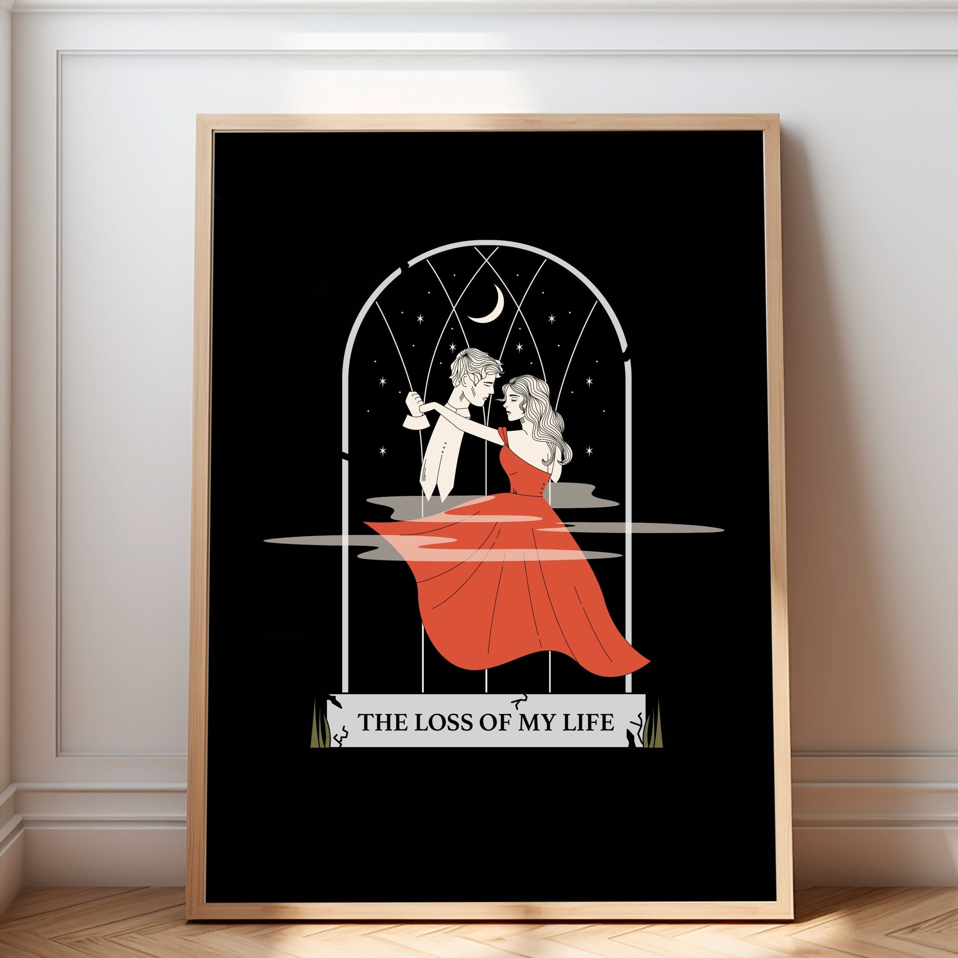 LOML TTPD Wall Art | Hand Illustrated Taylor Fan Art | Tortured Poets Print | Room Accessories and Decor