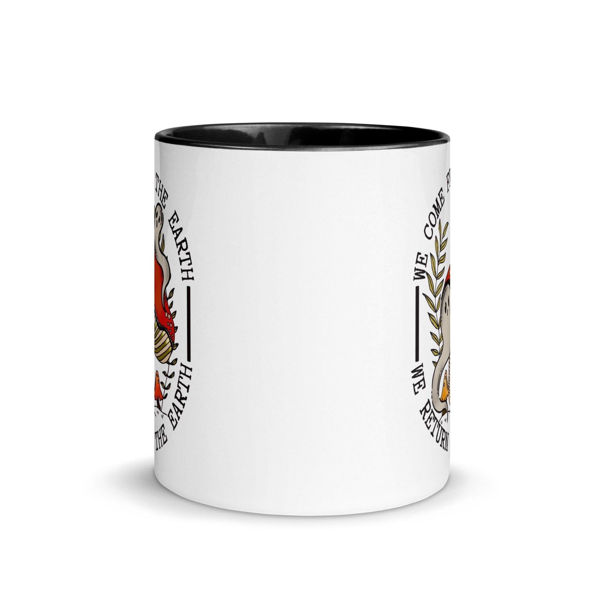 Dark Cottagecore Ghost and Mushroom Mug |