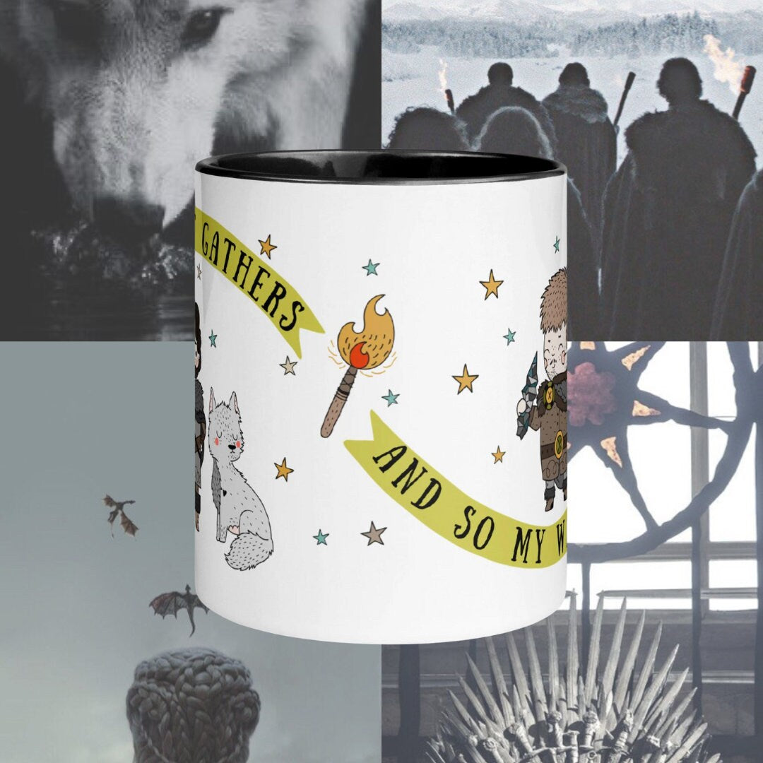 Thrones Night Watch Coffee Mug | John and Sam Cup | Fantasy Lover Gift | Dragons and Knights | bookish gifts