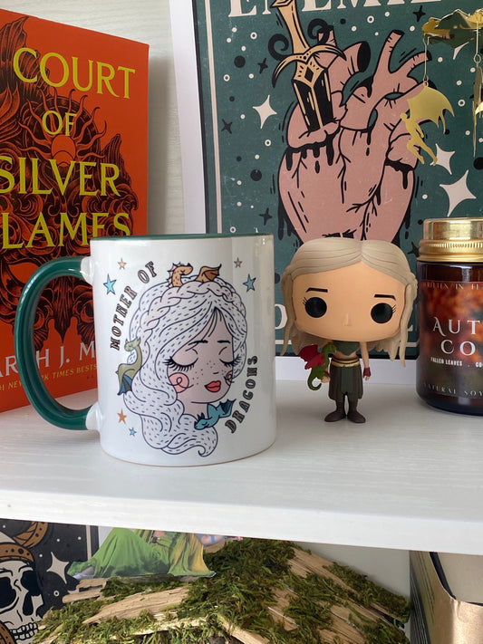 Dragons mother Thrones Mug | Danny Coffee Cup | Fantasy Drinkware | Bookish Dragon Mug | Gift for Reader