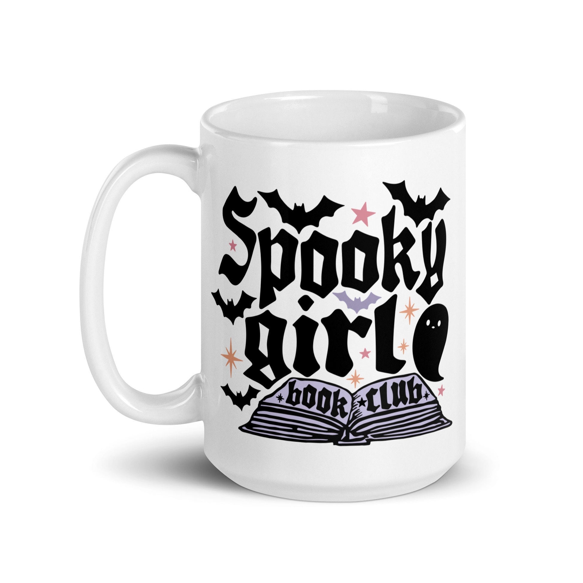 Spooky Girl Book Club Mug | Scary Stories Bookworm Gift | Spooky Reading Cup | Fall Halloween Bookish Coffee Cup