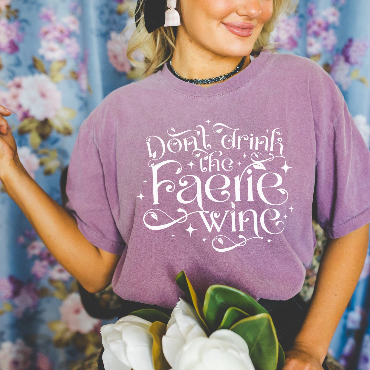 Don't Drink the faerie wine t shirt | Fantasy Bookish Fairy Shirt | Cottagecore Bookworm Gift | Fairytales Fantasy Era | ACOTAR