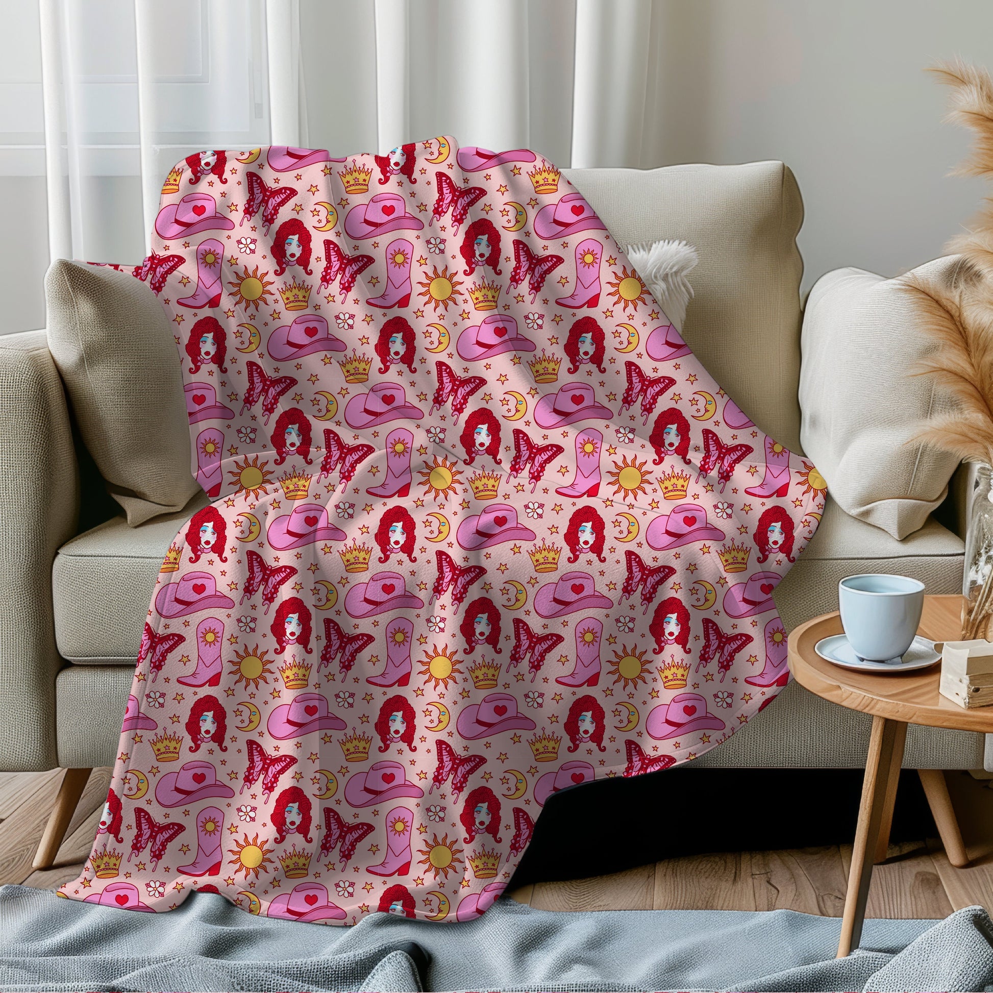 Your Favorite Artists Fave Artist Throw Blanket | Pink Pony Club Trendy Pop Music Plush Blanket | Chappell Fan Gifts | Good Lucky Babe