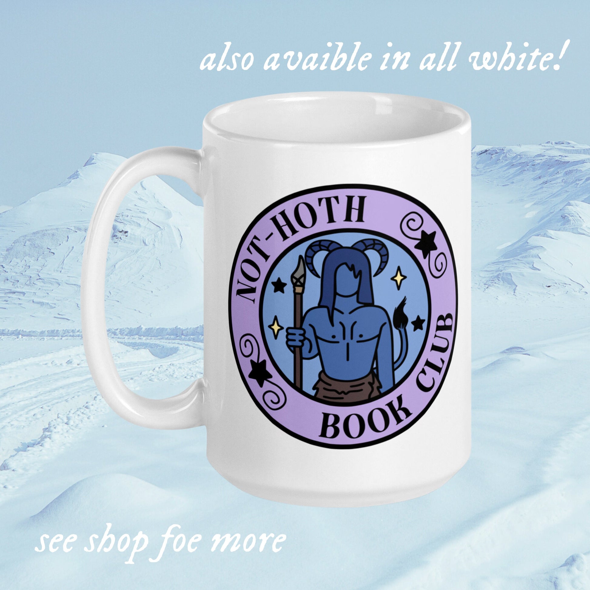 Not Hoth Book Club Mug | Alien Smut Bookish Mug | Sci Fei Monster Romance Coffee Cup | Barbarian Book Lover Gift | Ice Planet Merch