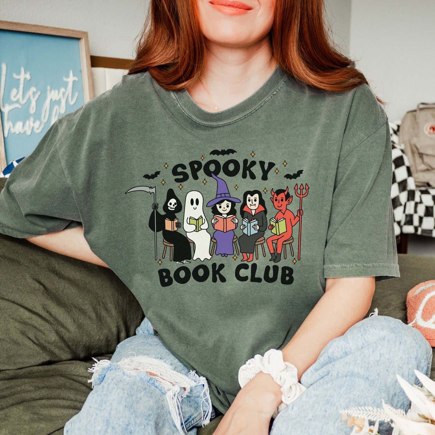 Spooky Book Club Tshirt | Halloween Bookish Shirt | Spooky Cute Fall Tee | Witchy Reader Merch | Horror Reader Gifts | Halloween Lover