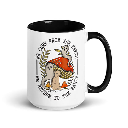 Dark Cottagecore Ghost and Mushroom Mug |