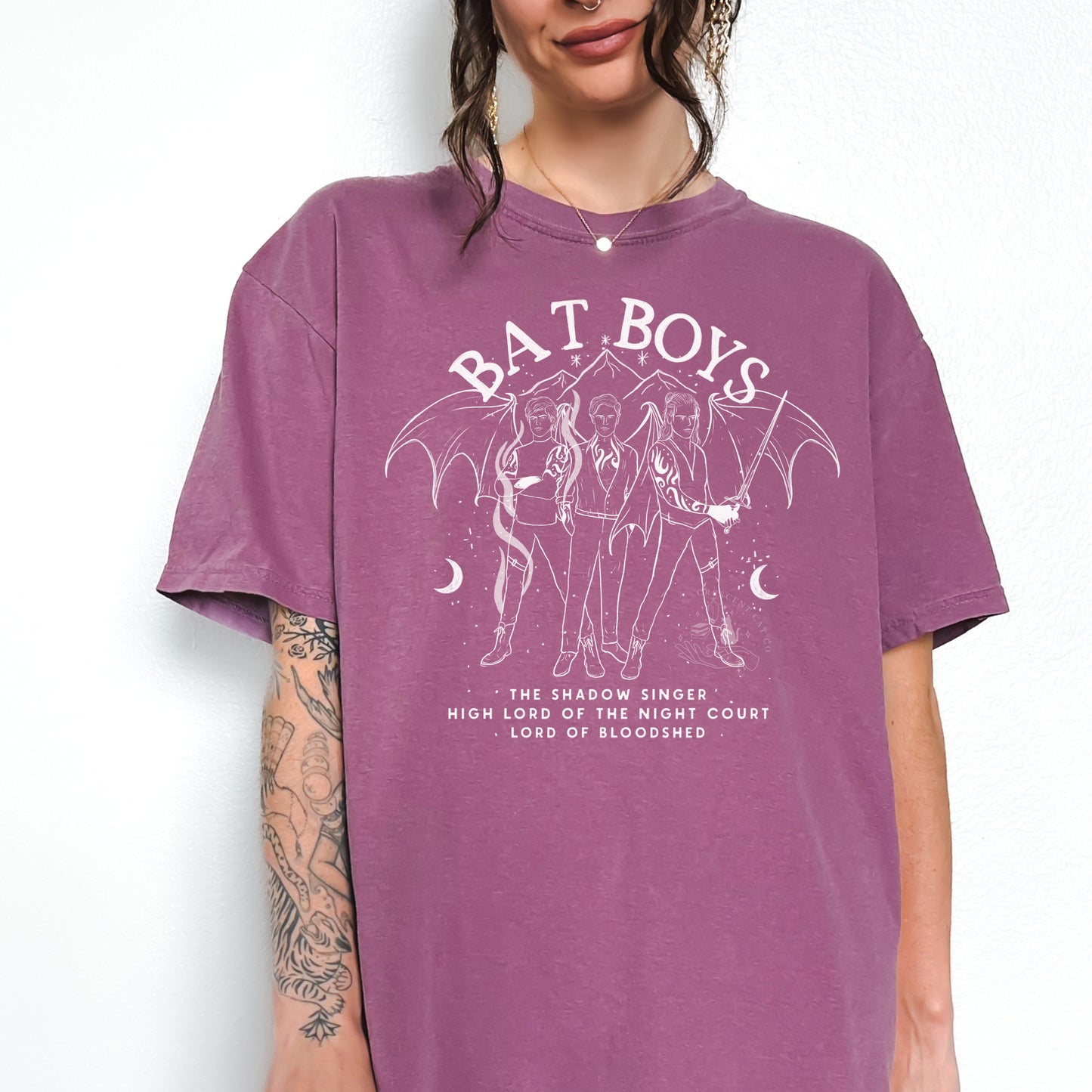 Official Licensed Bat Boys Tshirt | Sarah J Maas ACOTAR merch | Rhysand Cassian Azriel Night Court Velaris | Bookish Shop and Gifts