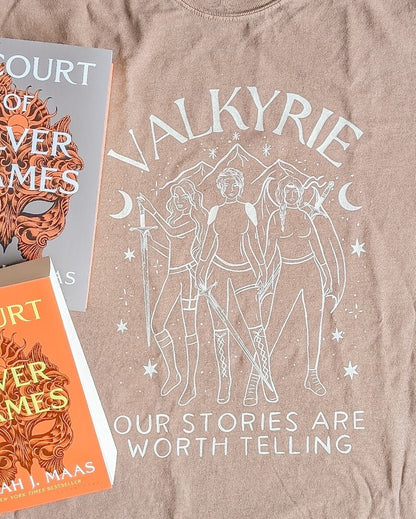 Officially Licensed Valkyrie ACOTAR Tshirt | Our Stories are Worth telling | SJM Bookish Merch | Fantasy Reader Gift | Nesta Shirt ACOSF