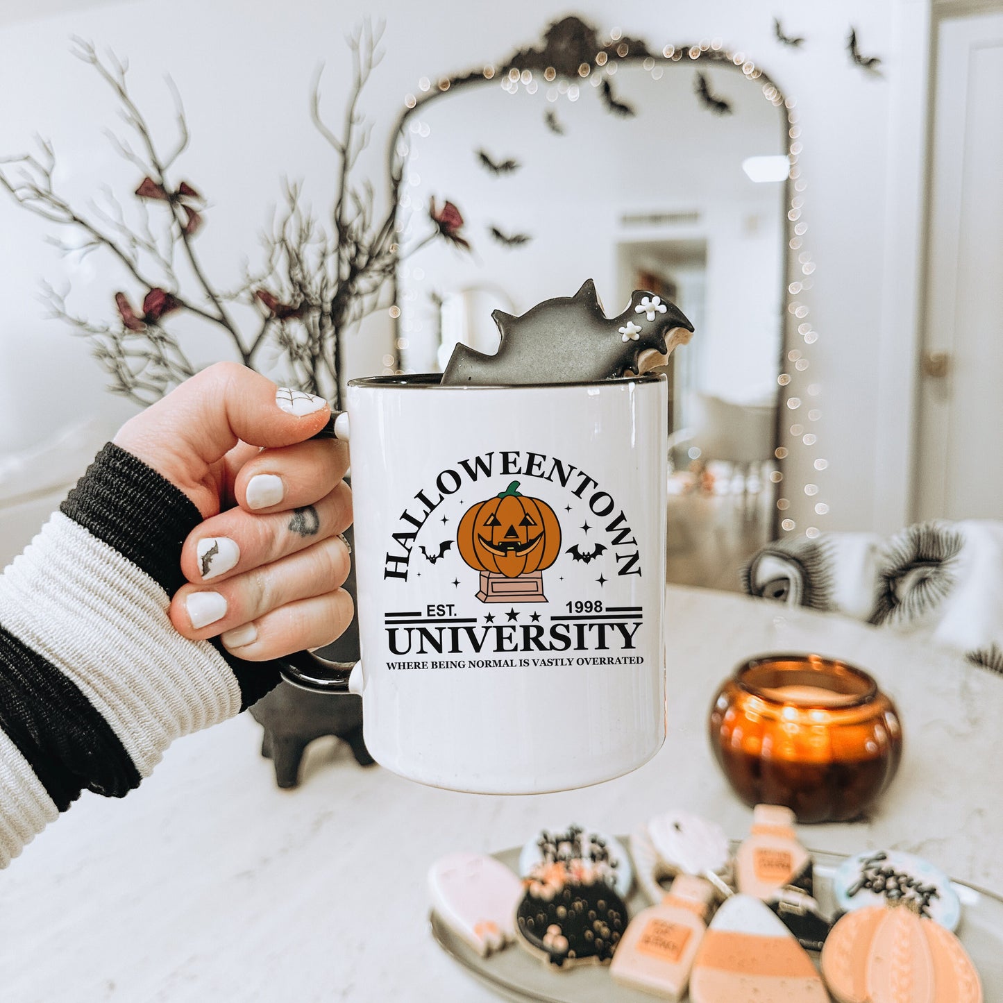 Halloween town university Mug | spooky season coffee cup | classic Halloween 90s nostalgic | Halloween lover gift | Fall Coffee Bar