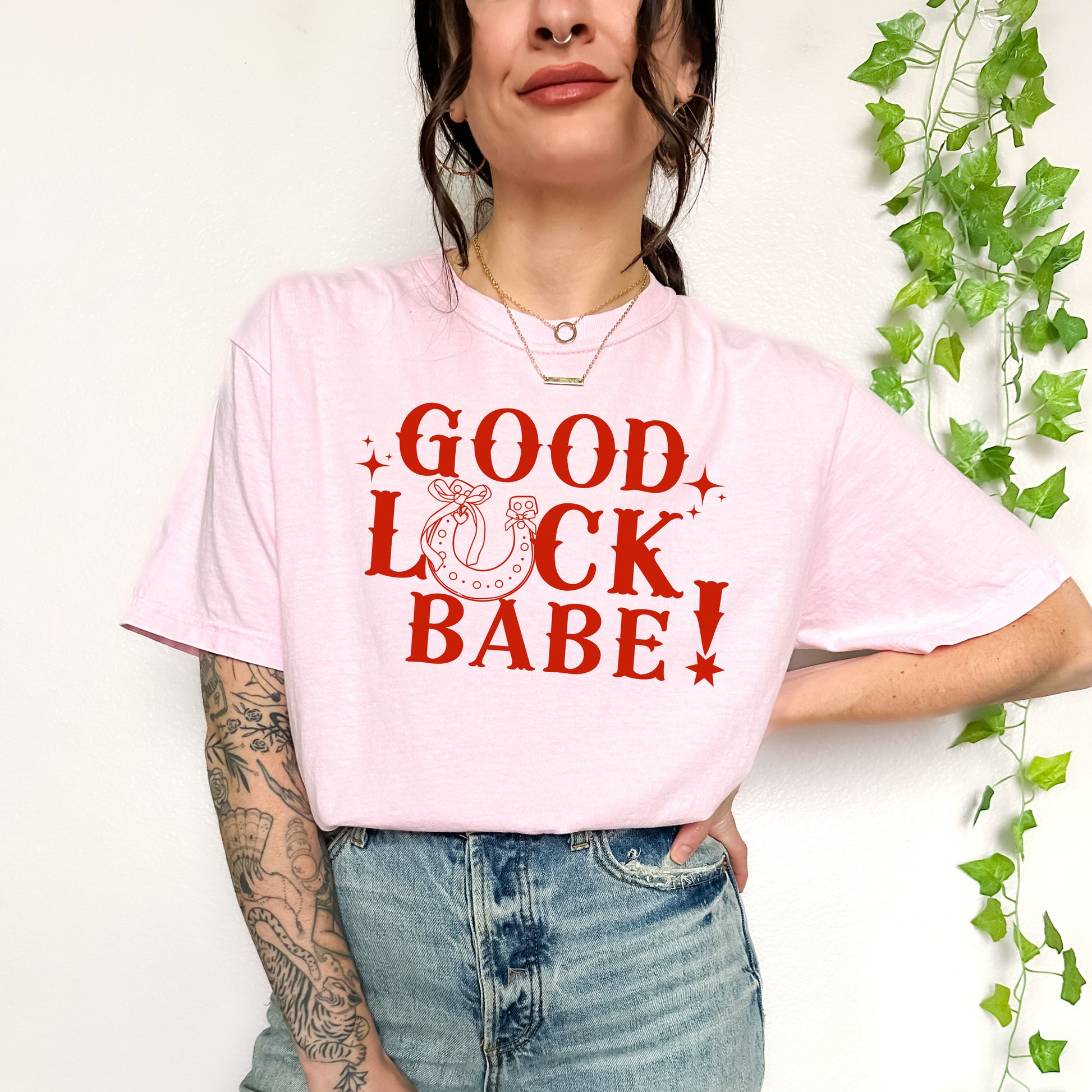 Good Luck Babe! Chappell Tshirt | Trendy Pop Artist Lyrics Shirt | Pink Pony Club Merch | Your Favorite Artists Fave Artist | Disco Cowgirl