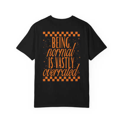 Being normal is vastly overrated halloween tshirt | Spooky Season Black and Orange Shirt | Halloween Town Tee | 90s Nostalgia Halloween