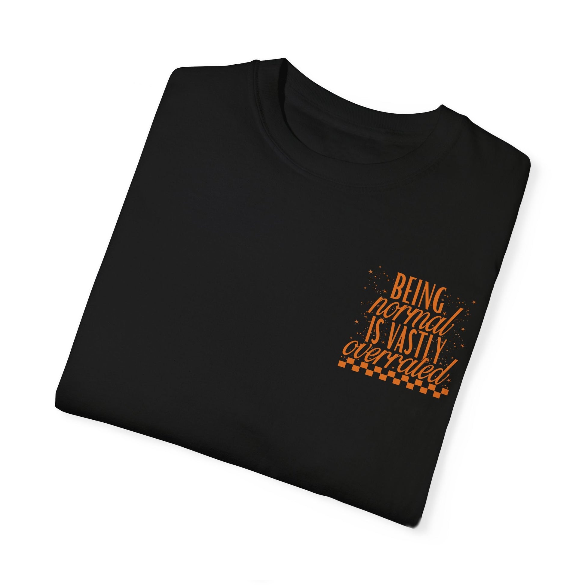 Being normal is vastly overrated halloween tshirt | Spooky Season Black and Orange Shirt | Halloween Town Tee | 90s Nostalgia Halloween