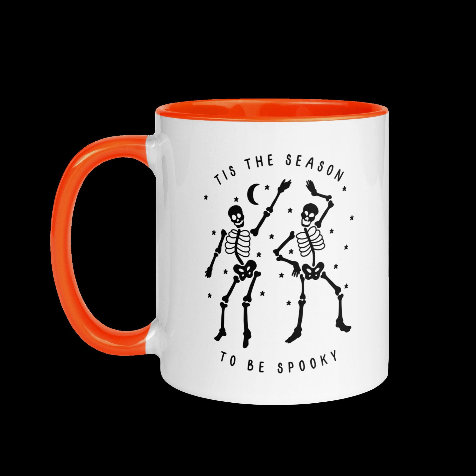 Tis the Season to be Spooky Mug | Cute Halloween Lover Coffee Cup | Spooky Season Skeleton Dancing | Halloween Gifts | Gothic Kitchen Decor