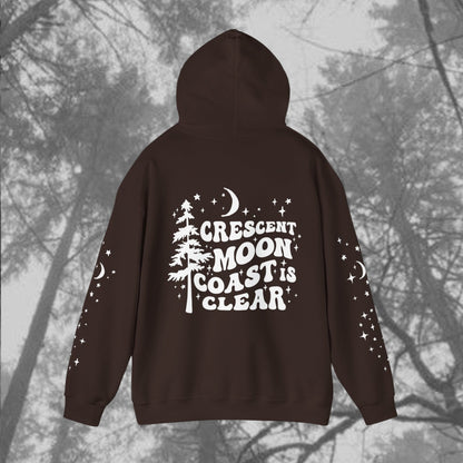 Crescent Moon Coast is clear Hoodie | Evermore Ivy Sweatshirt | Front Back and Sleeve Design | Evermore Era Merch | Taylor Fan Gifts