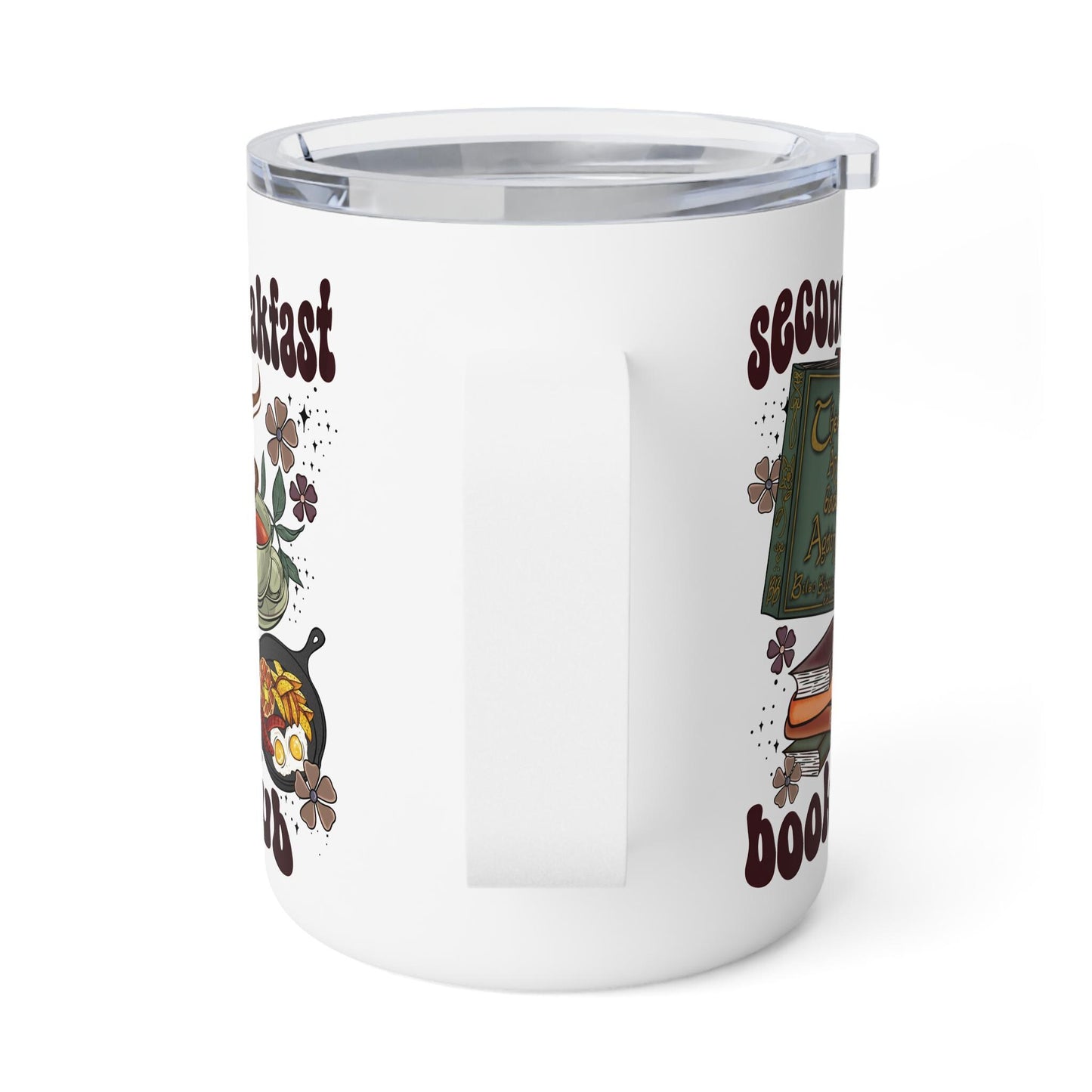 Second Breakfast Book Club Insulated Thermal Mug | Bookish Coffee Cup | Cozy Fall Reading | Book Lover Tumbler | Cottagecore Hobbit Shire