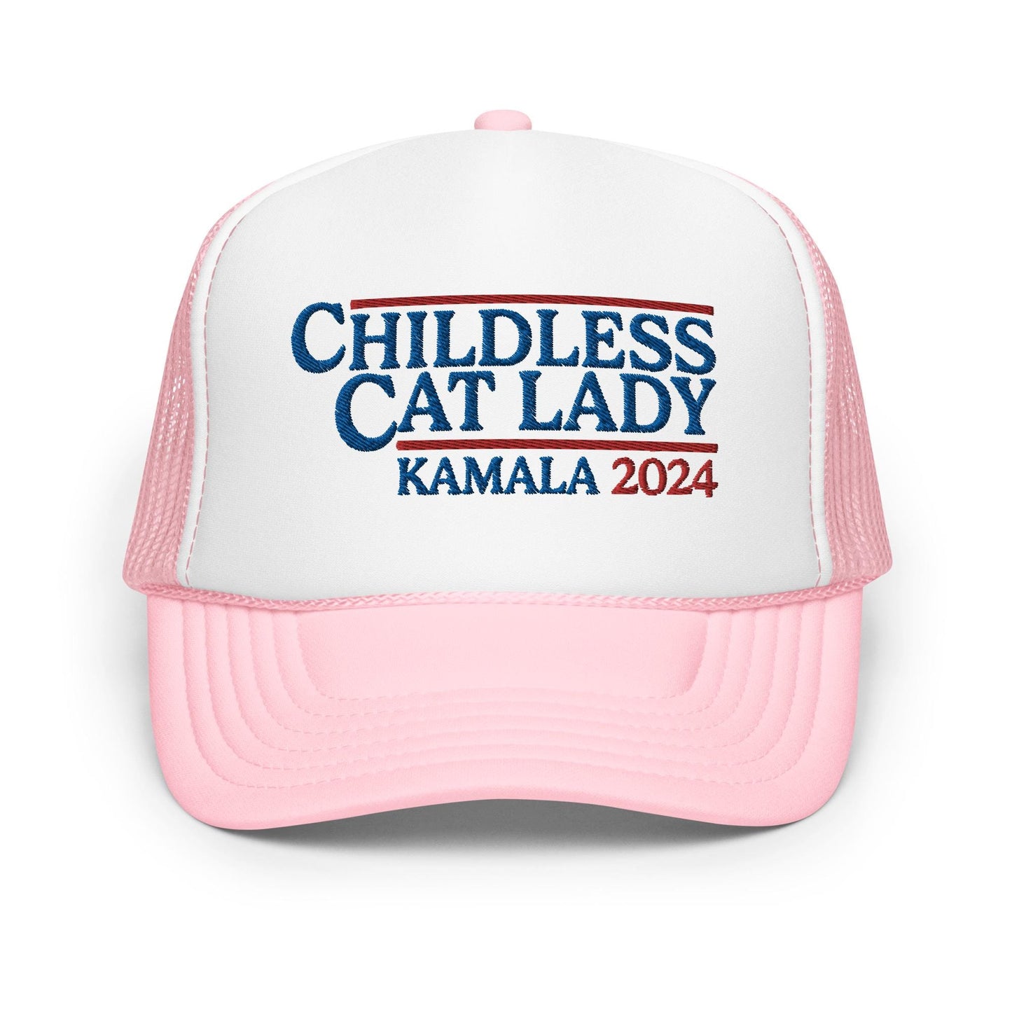 Childless Cat Lady Kamala 2024 Foam trucker hat | Democratic Political Hat | Vote Blue