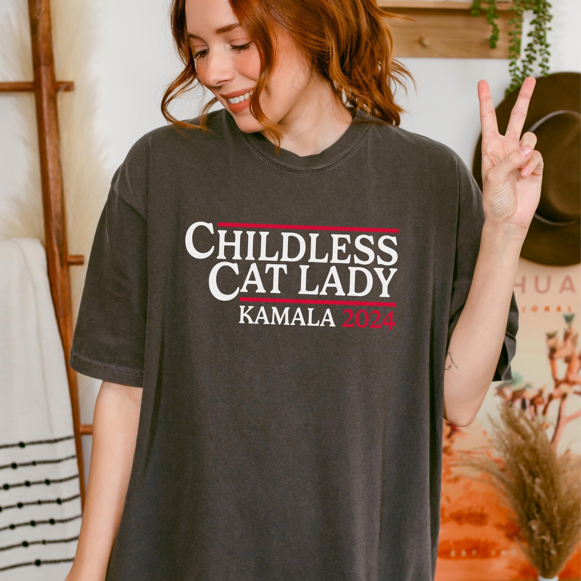 Childless Cat Lady Kamala 2024 Shirt | Cat Ladies for Harris | Political Election tshirt | Democrat Vote Blue | Woman's Rights Equal Rights