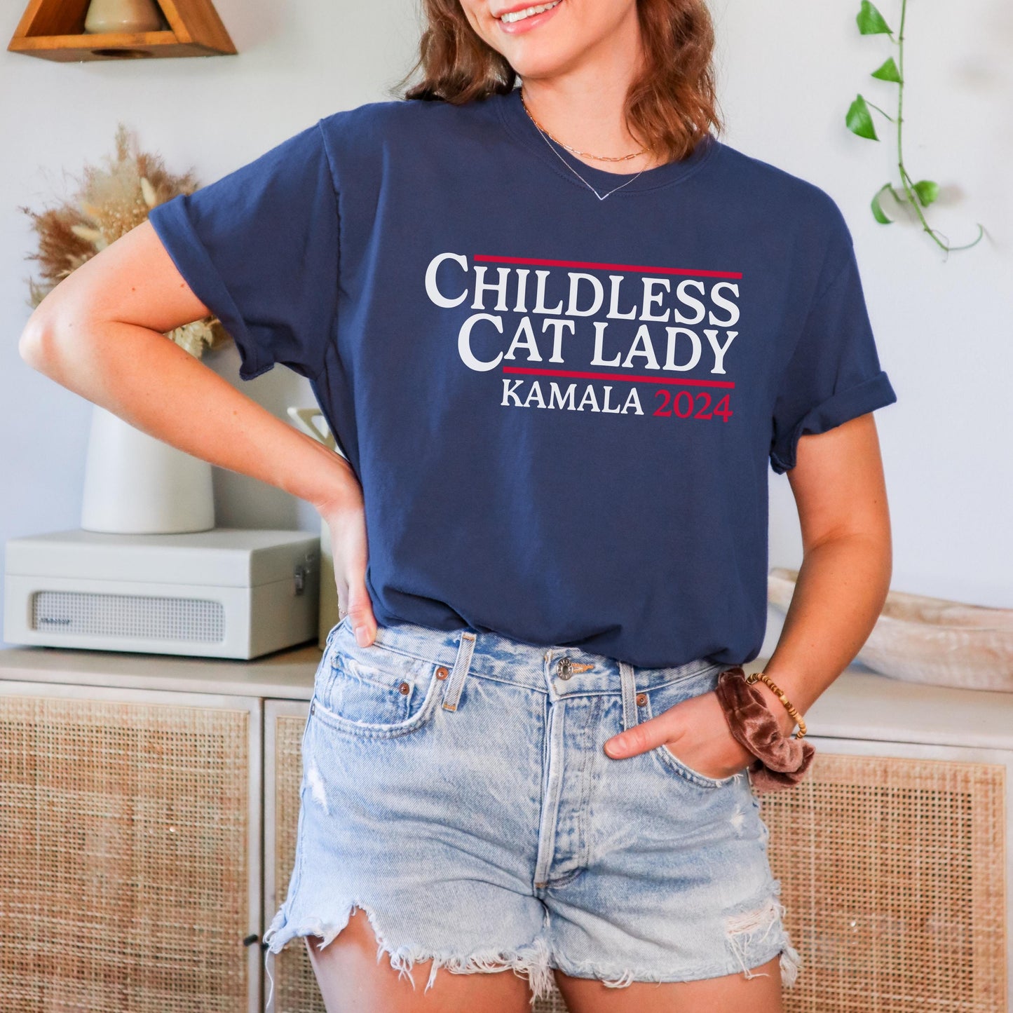 Childless Cat Lady Kamala 2024 Shirt | Cat Ladies for Harris | Political Election tshirt | Democrat Vote Blue | Woman's Rights Equal Rights