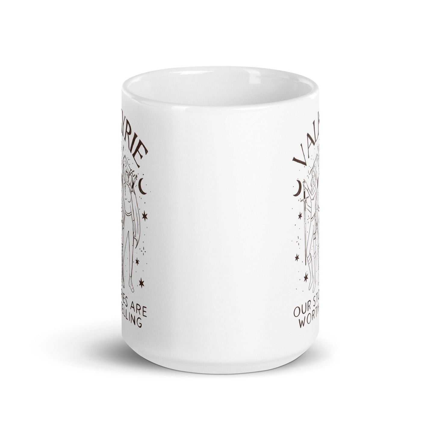 White glossy mug