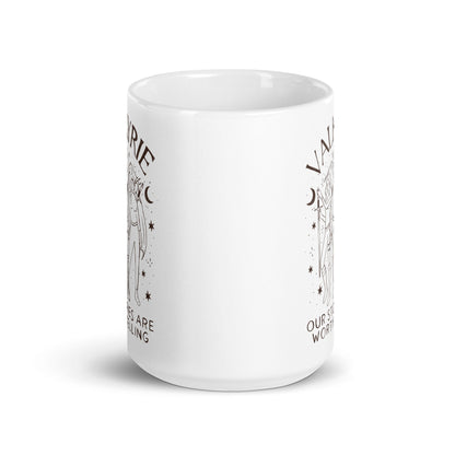 White glossy mug