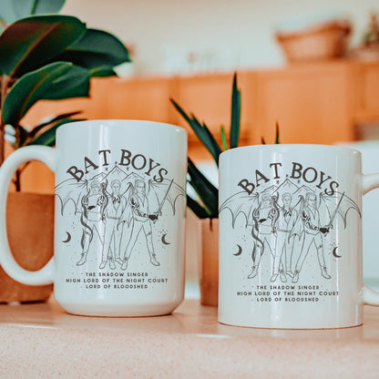 The Bat Boys ACOTAR Officially Licensed Mug | SJM Fan Gifts | Bookish Coffee Cup | Fantasy Reader Mug | Night Court Velaris | Rhy Cass Az