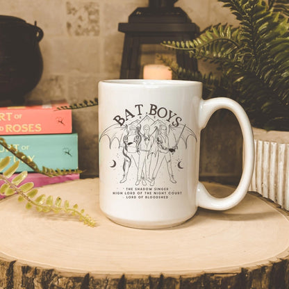 The Bat Boys ACOTAR Officially Licensed Mug | SJM Fan Gifts | Bookish Coffee Cup | Fantasy Reader Mug | Night Court Velaris | Rhy Cass Az