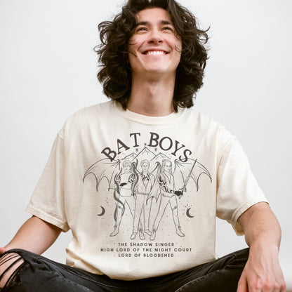 Official Licensed Bat Boys Tshirt | Sarah J Maas ACOTAR merch | Rhysand Cassian Azriel Night Court Velaris | Bookish Shop and Gifts