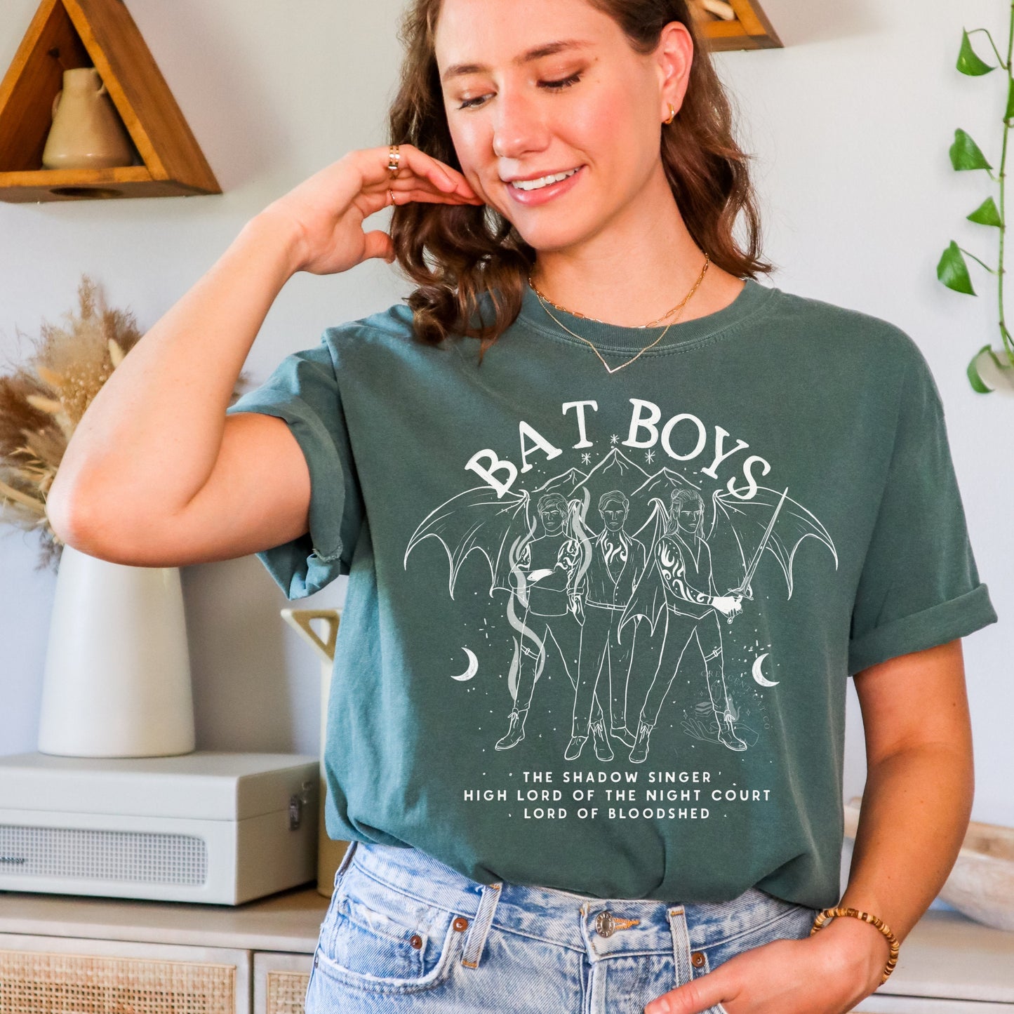 Official Licensed Bat Boys Tshirt | Sarah J Maas ACOTAR merch | Rhysand Cassian Azriel Night Court Velaris | Bookish Shop and Gifts