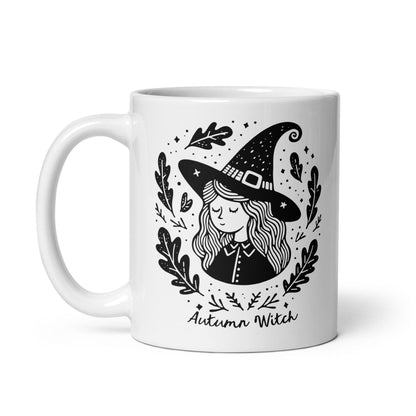 Autumn Witch Coffee Mug | Witchy Fall Tea Cup | Gift for Witch | Fall Coffee Bar | Cute Cozy Autumn | Spooky Cute Witch Mug