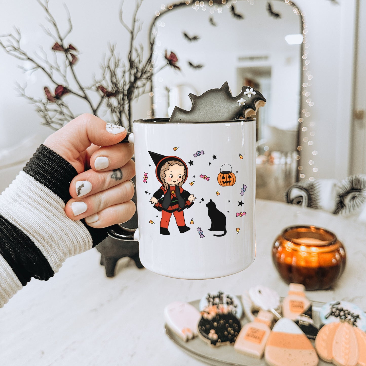 Binx and Dani Halloween Mug | Spooky Season Coffee Cup | Hocus Pocus Witchy Mug | 90s Halloween Lover Gift | Fall Autumn Coffee Bar