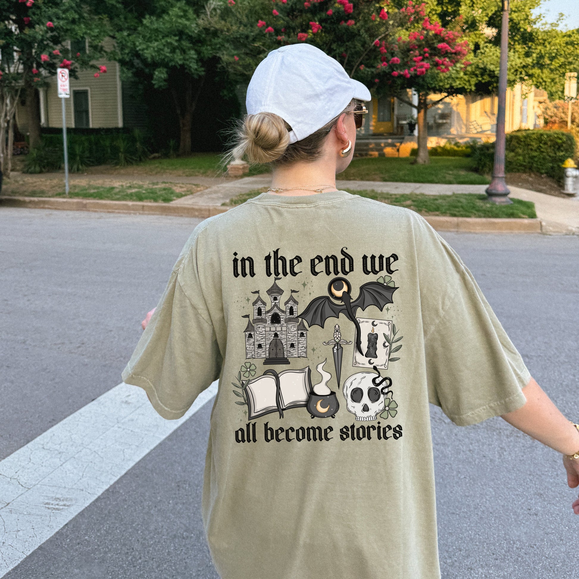 Fantasy Reader Shirt | In the End we all become stories tshirt | Dragon Medeviel