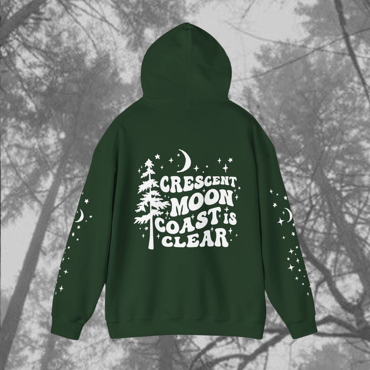 Crescent Moon Coast is clear Hoodie | Evermore Ivy Sweatshirt | Front Back and Sleeve Design | Evermore Era Merch | Taylor Fan Gifts