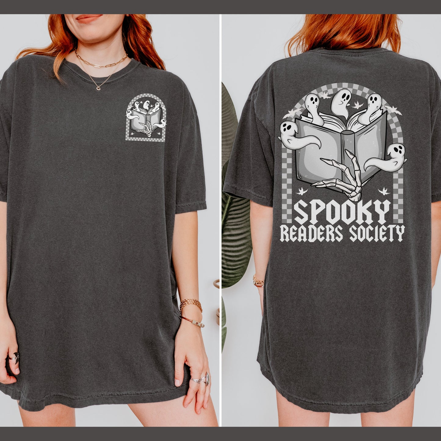 Spooky Reader Society Tshirt | Halloween Book Club Shirt | Spooky Cute Horror Lover Gifts | Bookish Ghost Shirt | Fall Reading Merch