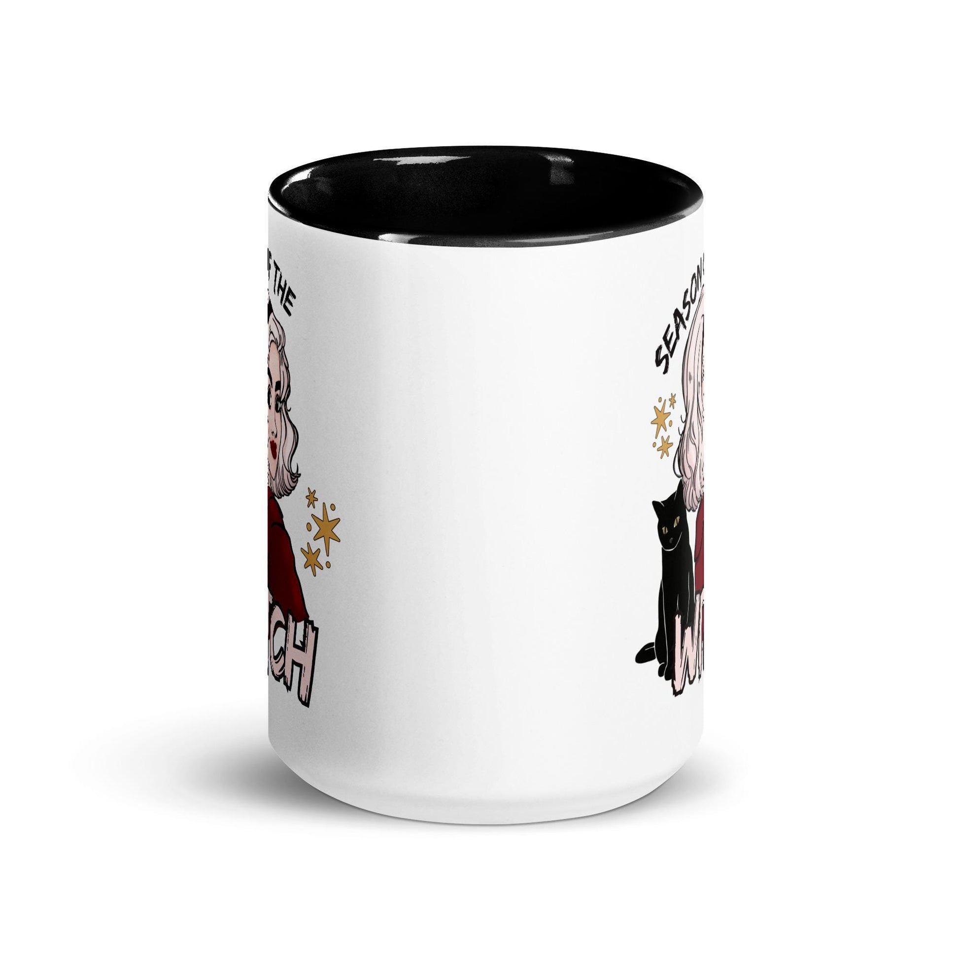 Sabrina Witchy | Season of the Witch Coffee Mug | Fall Autumn Witch Vibes | Halloween Lover Gift | Salem Binx Black Cat