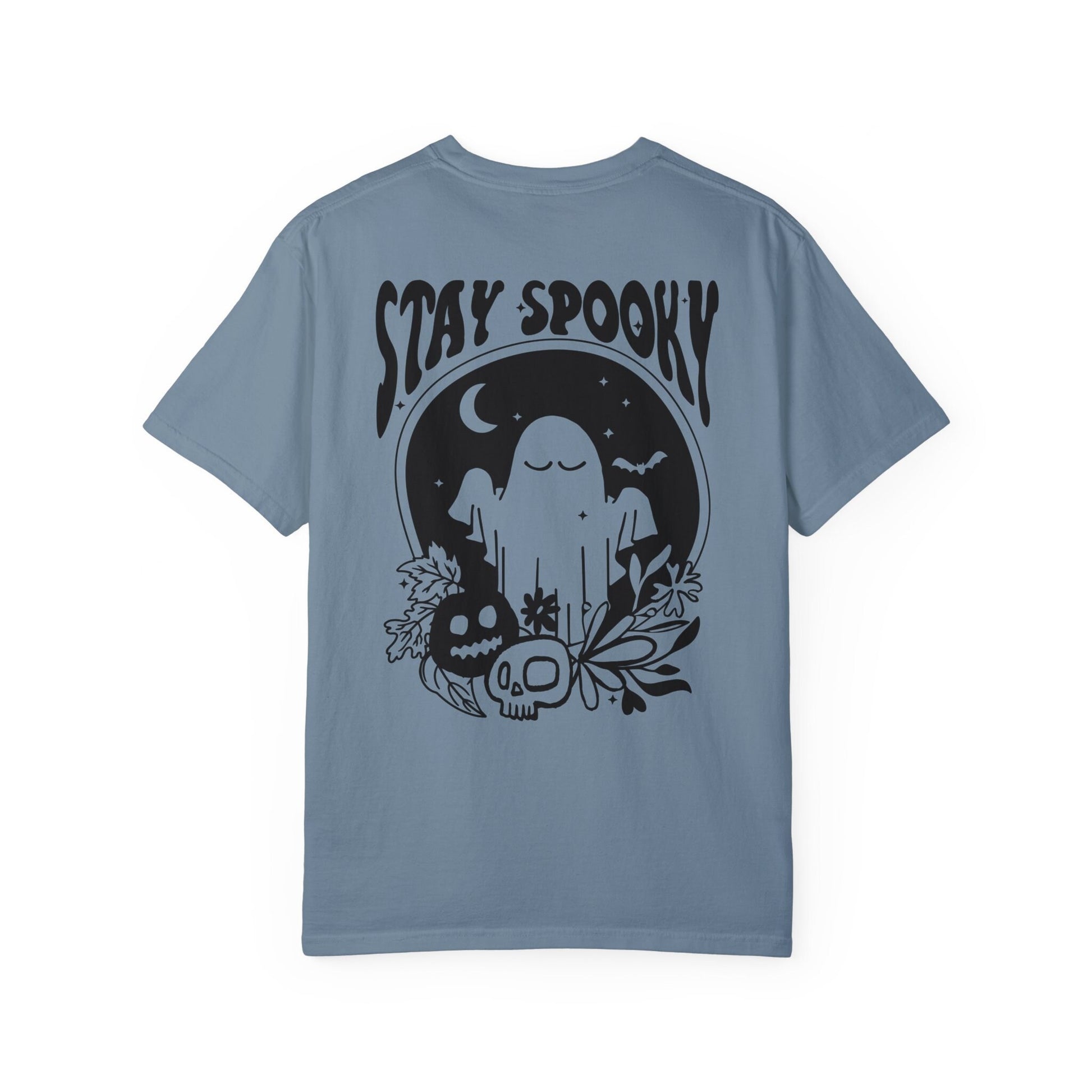 Stay Spooky Tshirt | Cute Ghost Halloween Shirt | Spooky Season Merch | Halloween Lover Gift | Ghost Skull Pumpkin | Front and Back Design