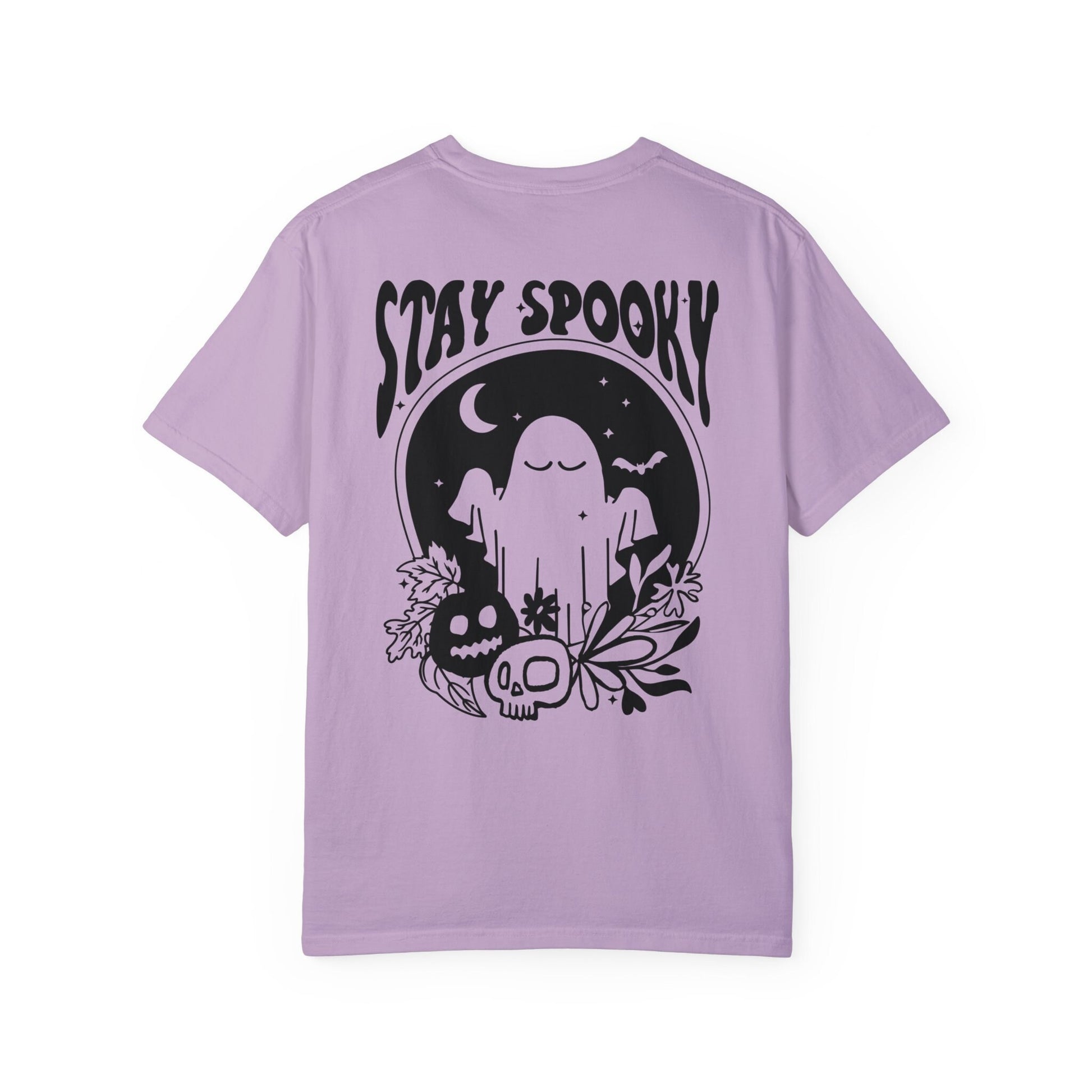 Stay Spooky Tshirt | Cute Ghost Halloween Shirt | Spooky Season Merch | Halloween Lover Gift | Ghost Skull Pumpkin | Front and Back Design