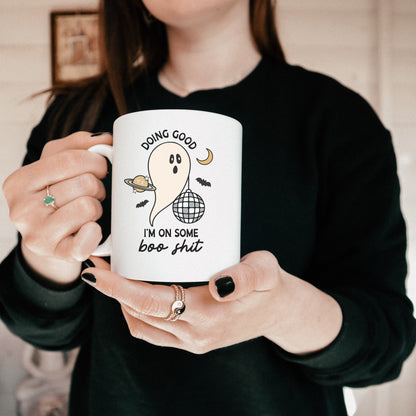 Doing Good I'm on some Boo Shit | The 1 Folklore Halloween Mug | Spooky Cute Fall | Swift Halloween | Taylor Fan Gifts | Folklore Era Gift