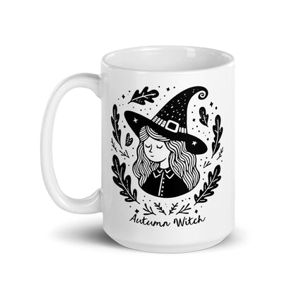 Autumn Witch Coffee Mug | Witchy Fall Tea Cup | Gift for Witch | Fall Coffee Bar | Cute Cozy Autumn | Spooky Cute Witch Mug