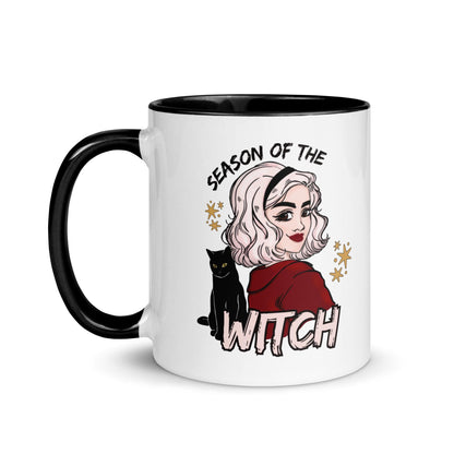 Sabrina Witchy | Season of the Witch Coffee Mug | Fall Autumn Witch Vibes | Halloween Lover Gift | Salem Binx Black Cat