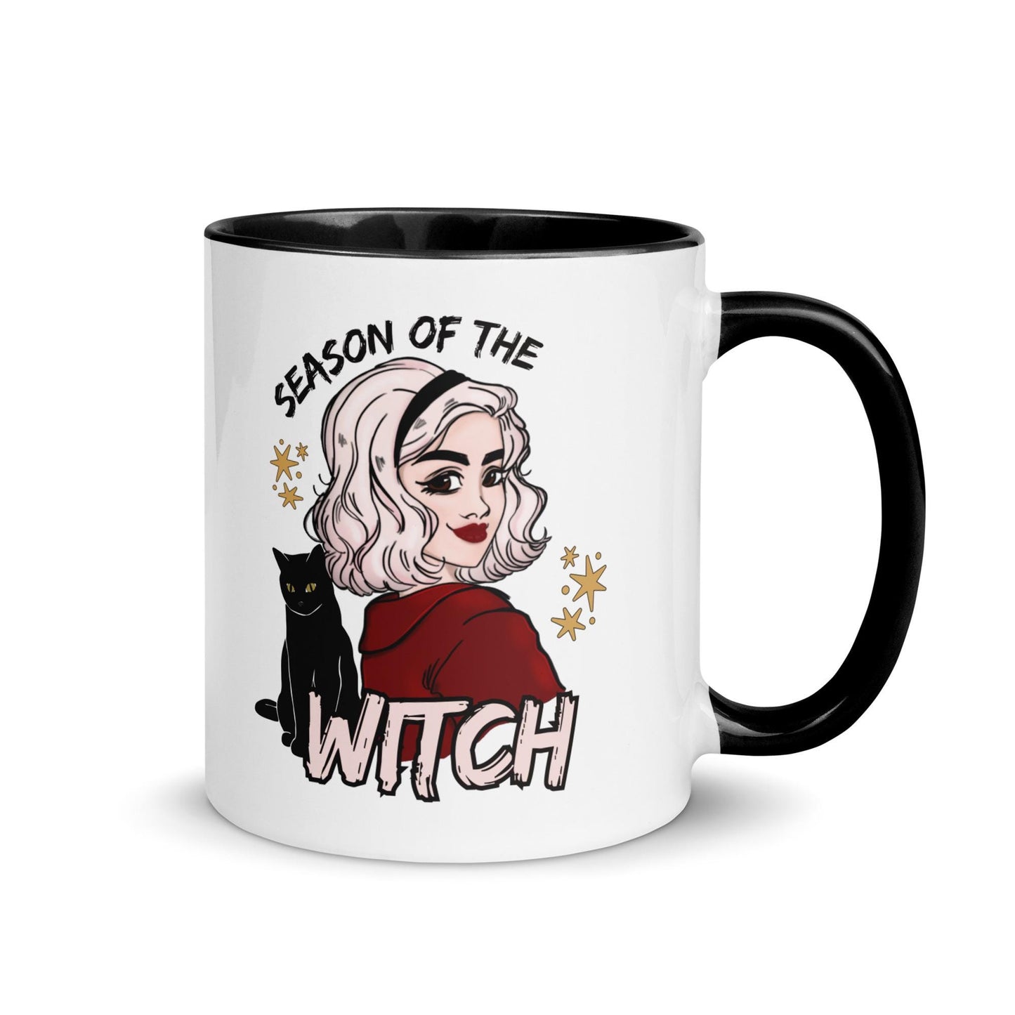 Sabrina Witchy | Season of the Witch Coffee Mug | Fall Autumn Witch Vibes | Halloween Lover Gift | Salem Binx Black Cat