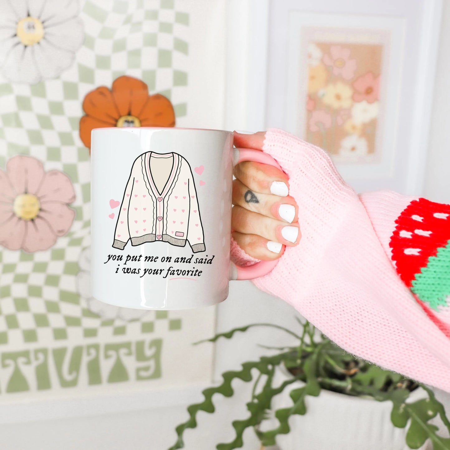 Lover Cardigan Valentines Mug, I Was Your Fave Folklore Girlies