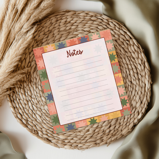 Retro Patchwork Square Notepad