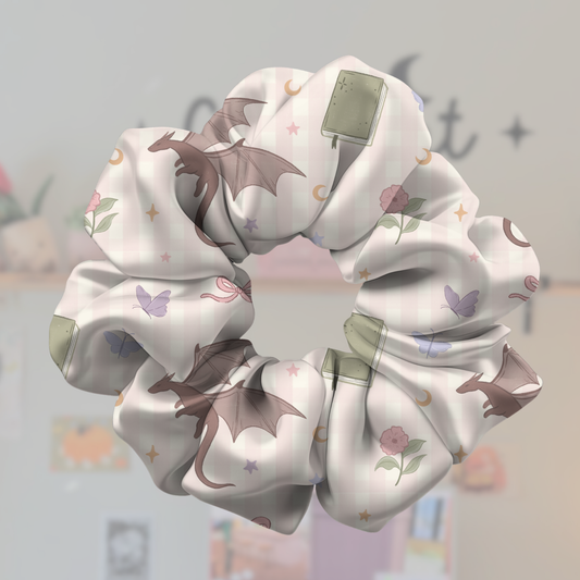 Soft Girl Coquette Fantasy Reader Satin Scrunchie